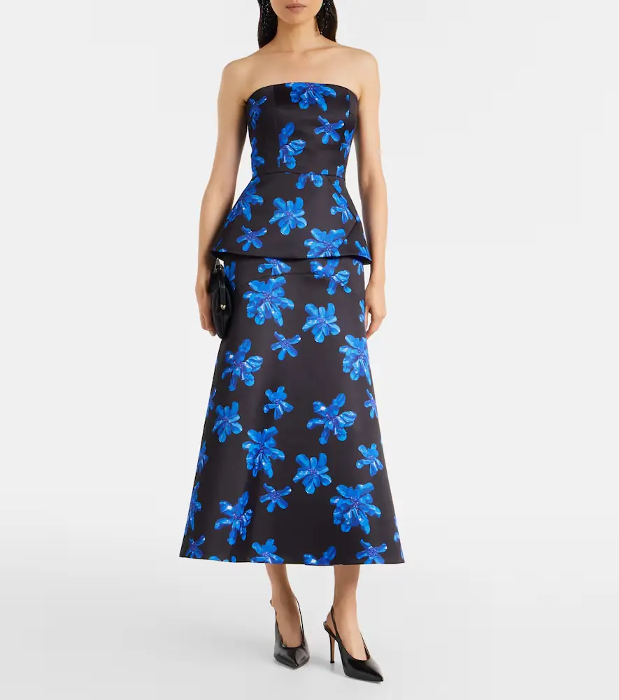 Emilia Wickstead Regan floral genzianella tube top | Thumbnail 2 Emilia Wickstead Regan floral genzianella tube top | Thumbnail 2