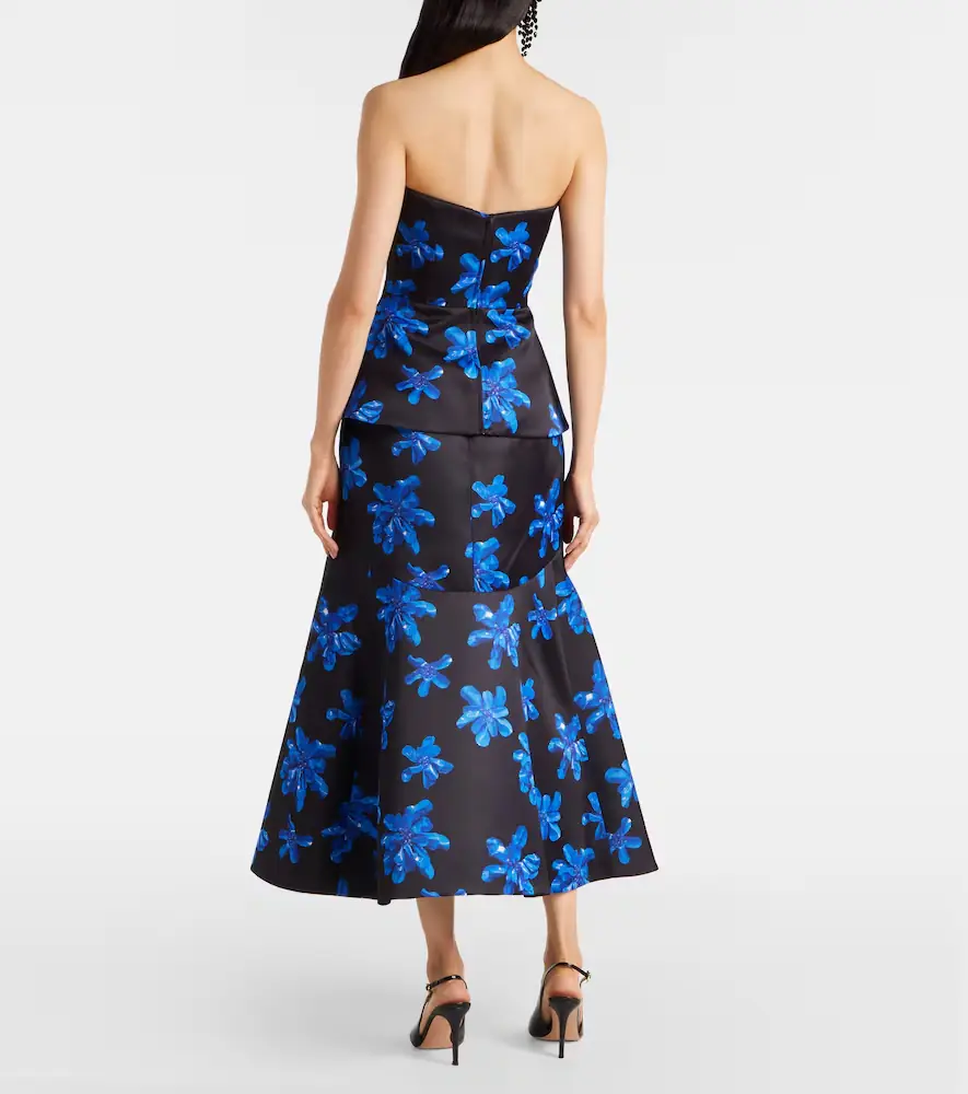 Emilia Wickstead Regan floral genzianella tube top | Thumbnail 3 Emilia Wickstead Regan floral genzianella tube top | Thumbnail 3