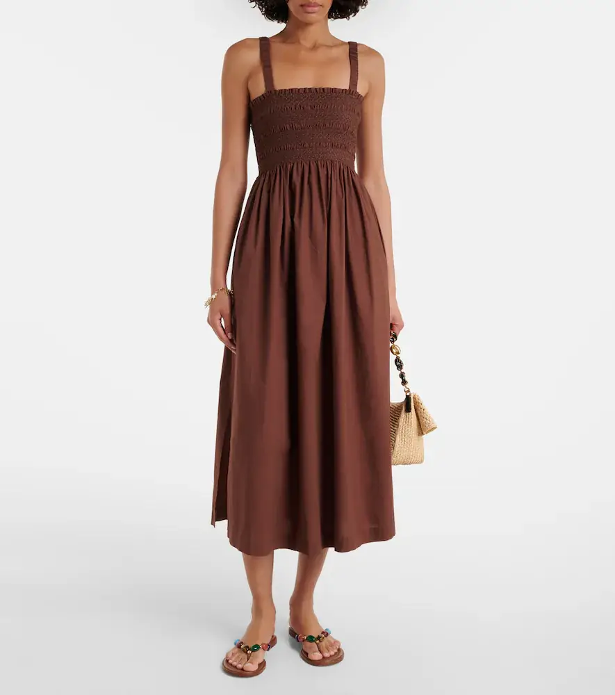 Heidi Klein Grasse shirred cotton poplin midi dress | Thumbnail 2