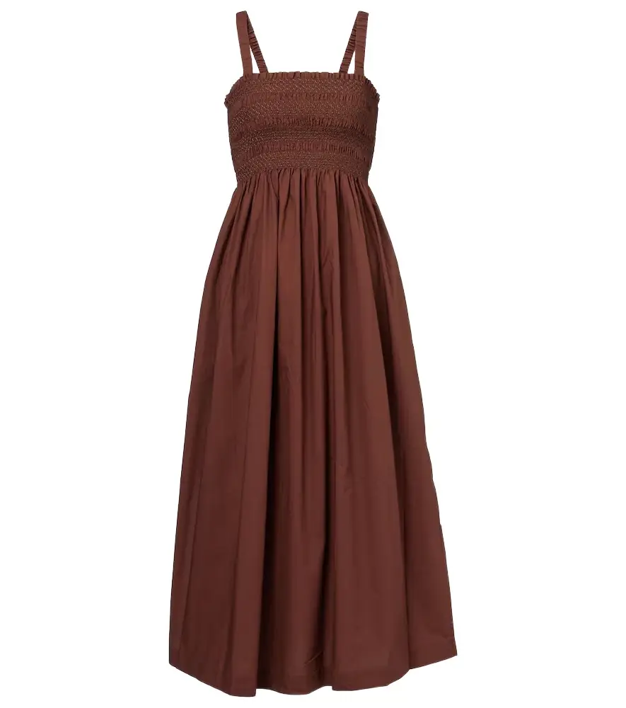 Heidi Klein Grasse shirred cotton poplin midi dress | Image 1 Heidi Klein Grasse shirred cotton poplin midi dress | Image 1