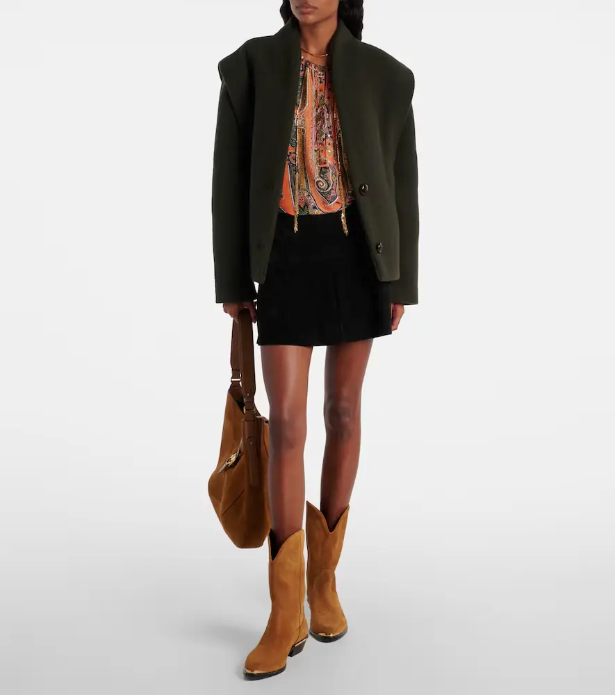 Isabel Marant Elbana suede cowboy boots | Thumbnail 5