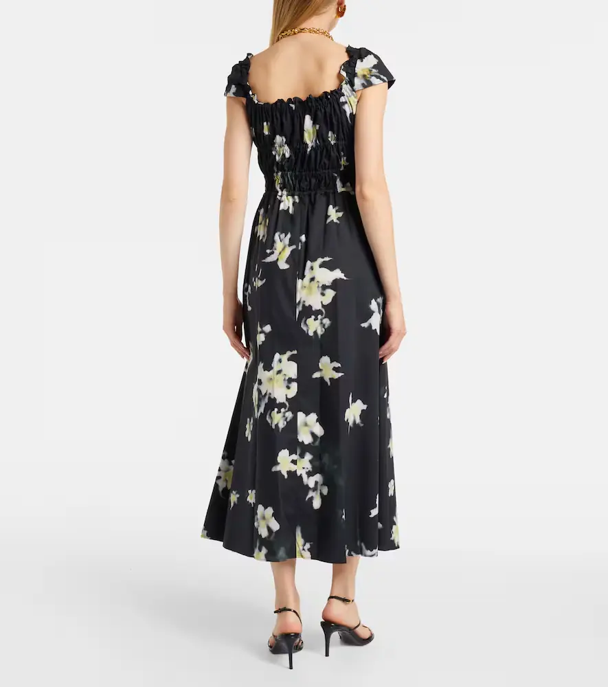 Altuzarra Floral cotton-blend midi dress | Thumbnail 4 Altuzarra Floral cotton-blend midi dress | Thumbnail 4
