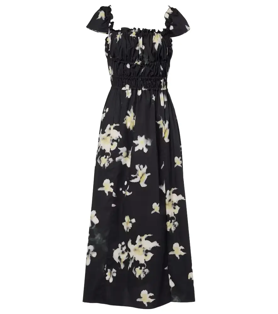 Altuzarra Floral cotton-blend midi dress