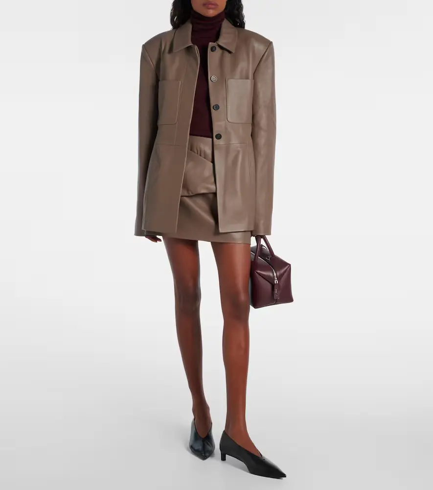 Tove Liss pleated leather miniskirt | Thumbnail 3