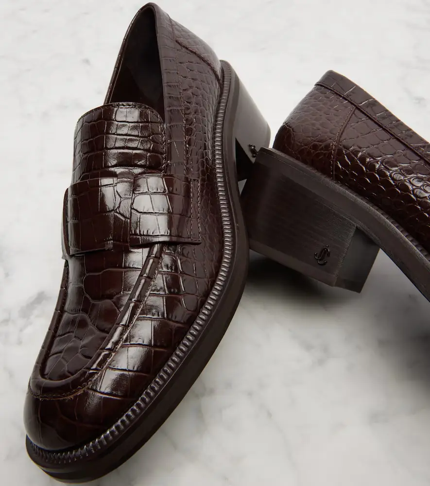 Jimmy Choo Tylor 60 croc-effect leather loafers | Thumbnail 3 Jimmy Choo Tylor 60 croc-effect leather loafers | Thumbnail 3