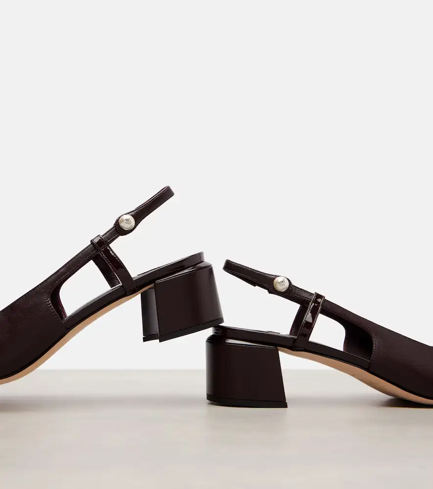 Jimmy Choo Elisa 45 leather slingback pumps | Thumbnail 2