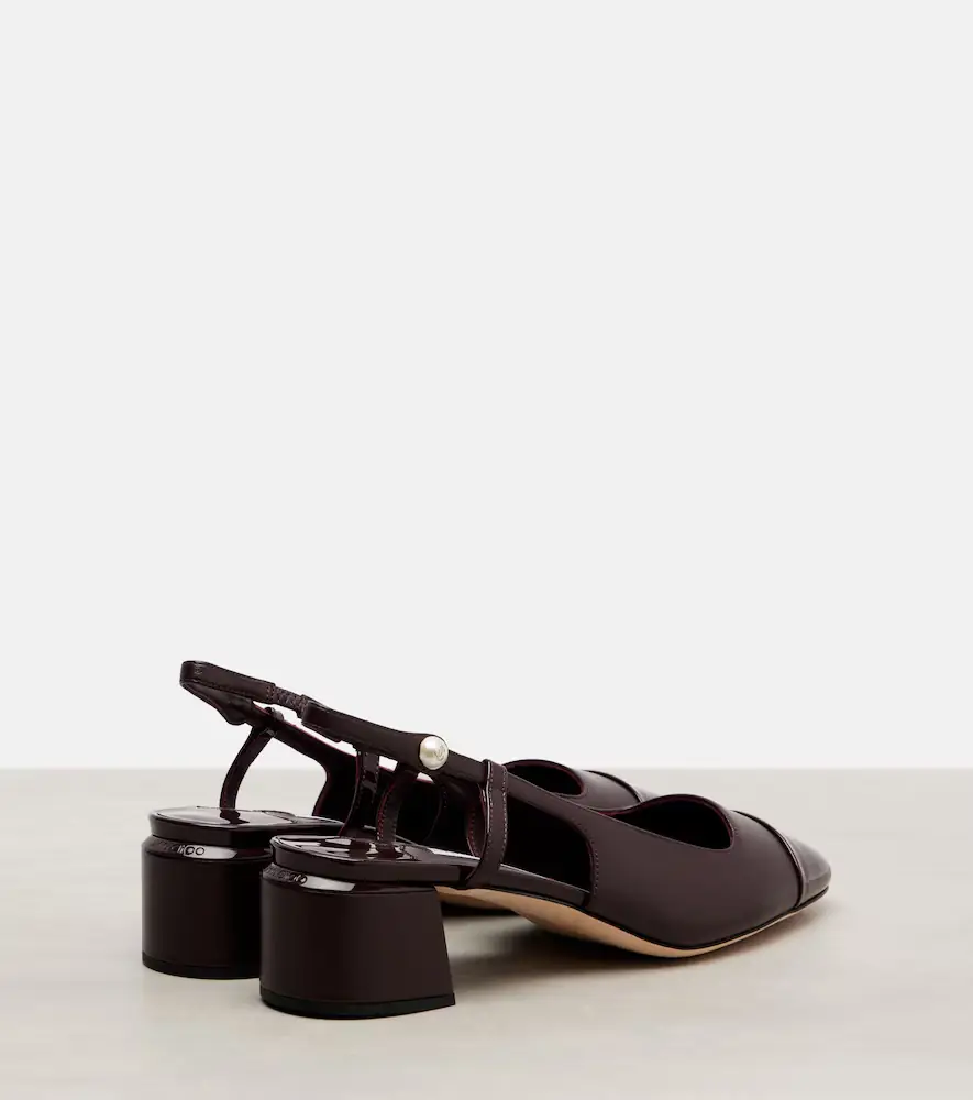 Jimmy Choo Elisa 45 leather slingback pumps | Thumbnail 3