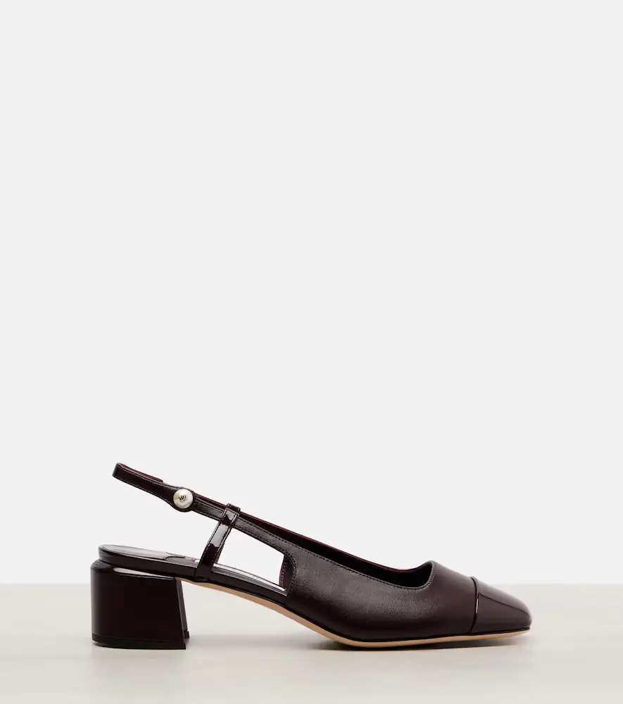 Jimmy Choo Elisa 45 leather slingback pumps | Thumbnail 4