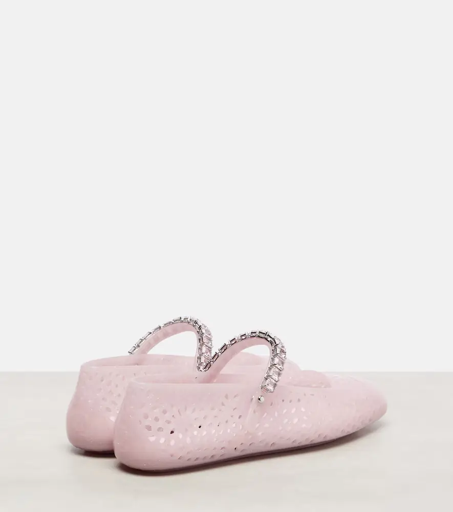 Jimmy Choo Jelly embellished PU Mary Jane flats | Thumbnail 2