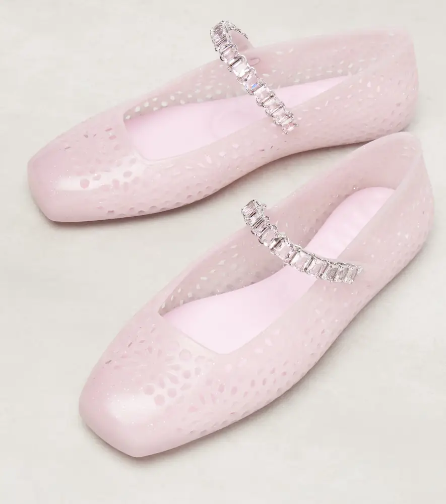 Jimmy Choo Jelly embellished PU Mary Jane flats | Thumbnail 3