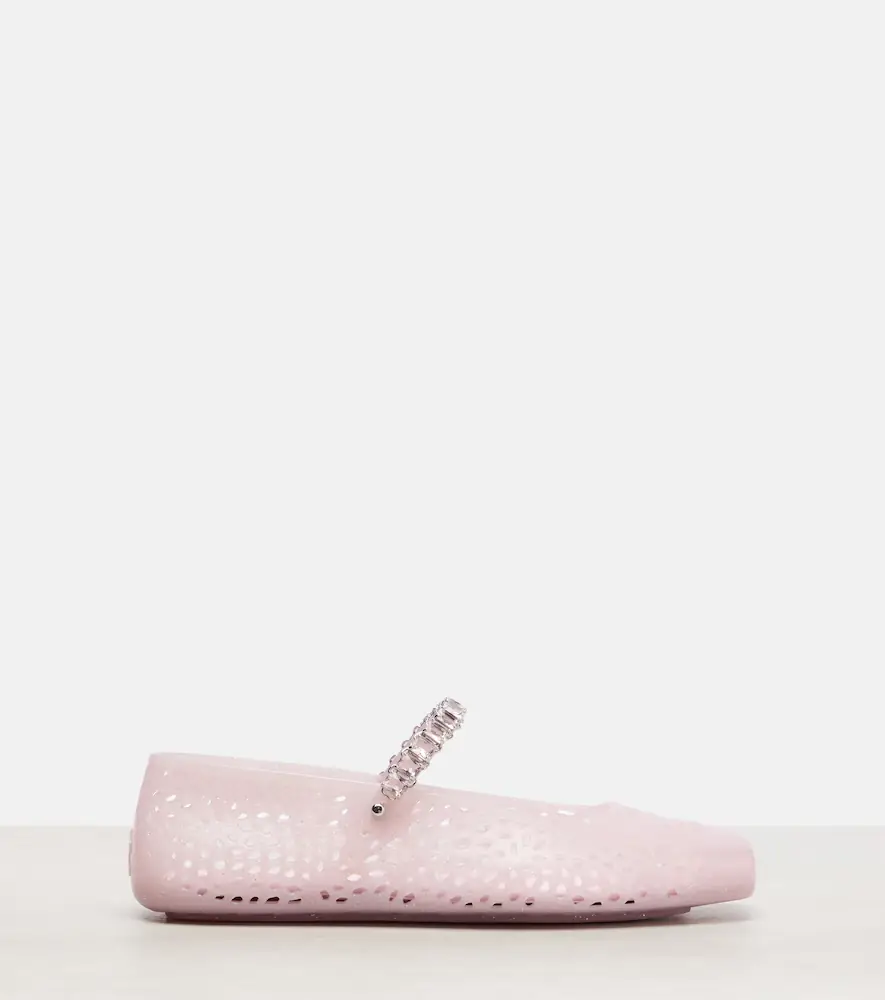 Jimmy Choo Jelly embellished PU Mary Jane flats | Thumbnail 4