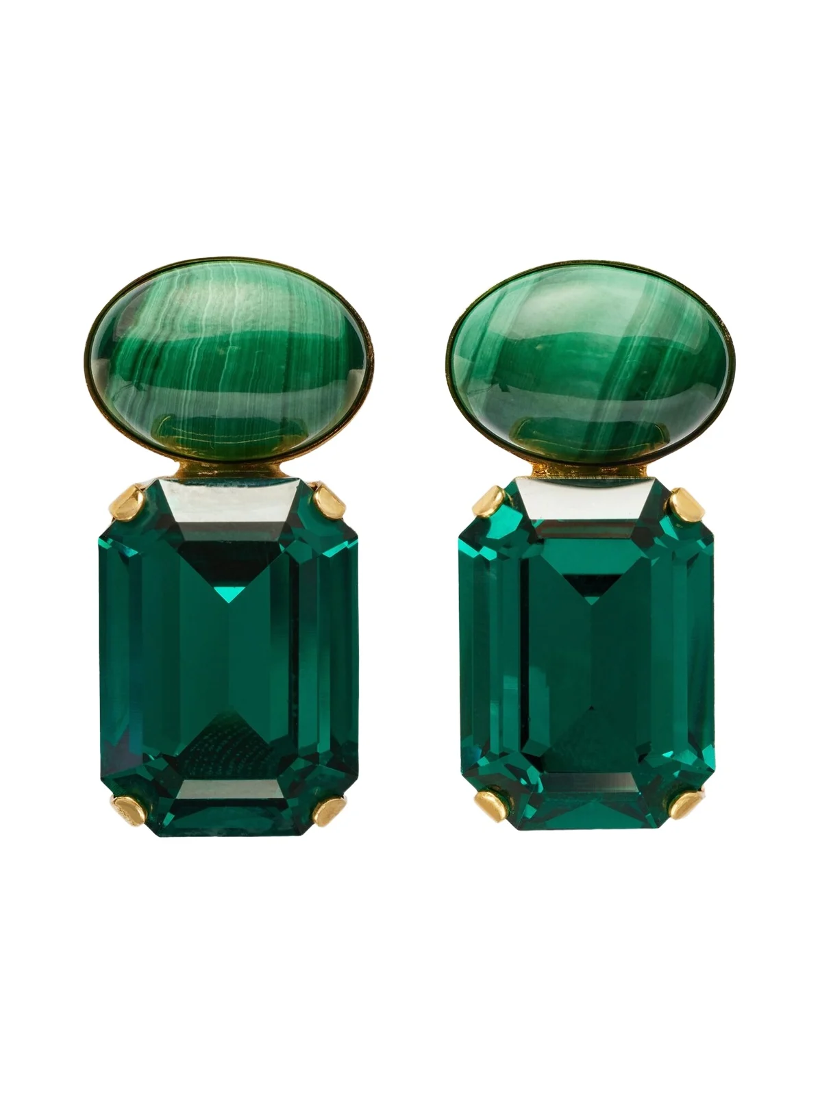 Elin crystal-embellished gold-plated earrings