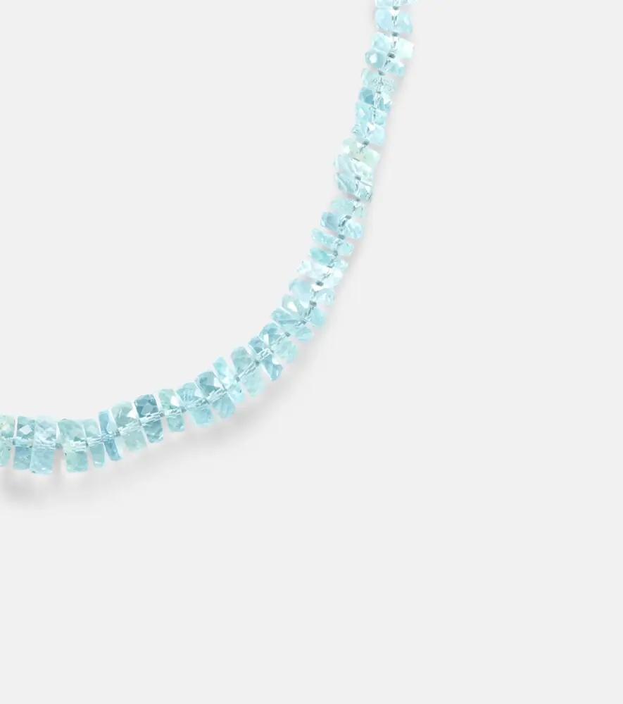 Ileana Makri 18k white gold necklace with aquamarines | Thumbnail 2