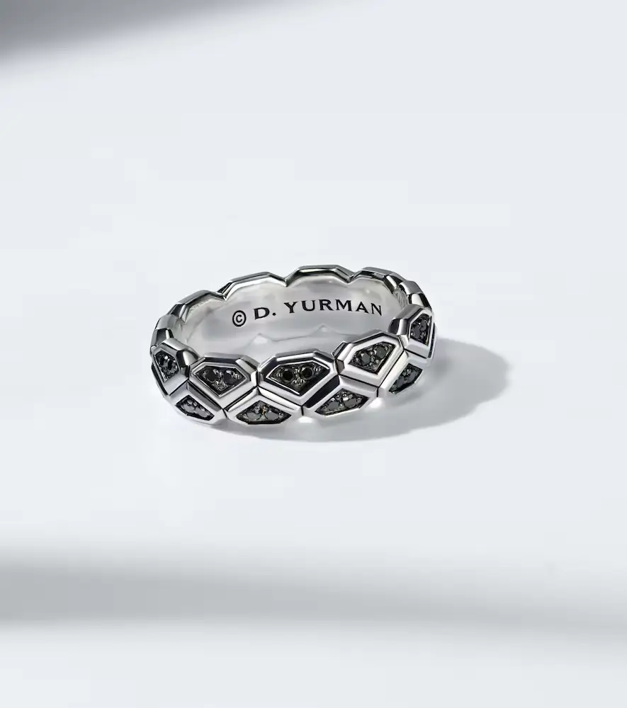 David Yurman Hex sterling silver ring with diamonds | Thumbnail 4