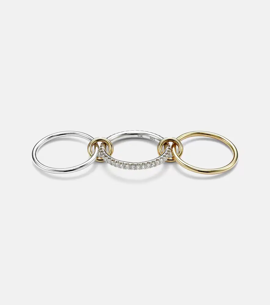 Spinelli Kilcollin Tigris SG 18kt gold and sterling silver ring with diamonds | Thumbnail 4