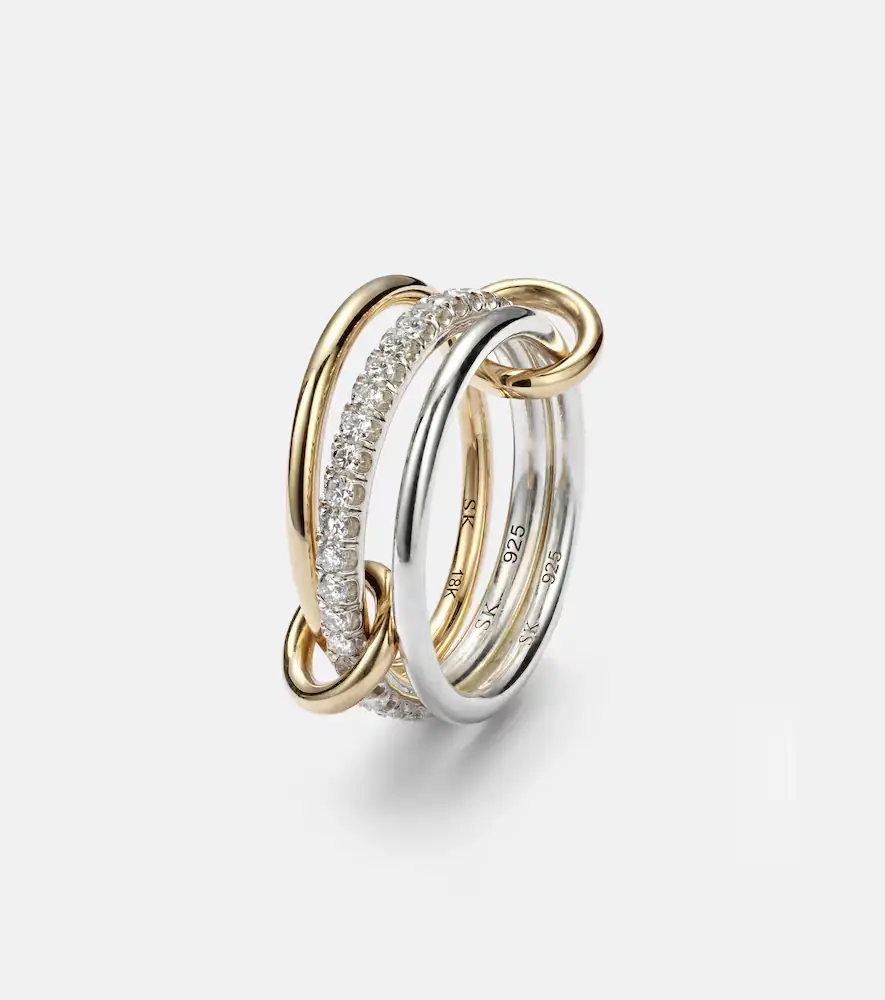 Spinelli Kilcollin Tigris SG 18kt gold and sterling silver ring with diamonds | Thumbnail 5