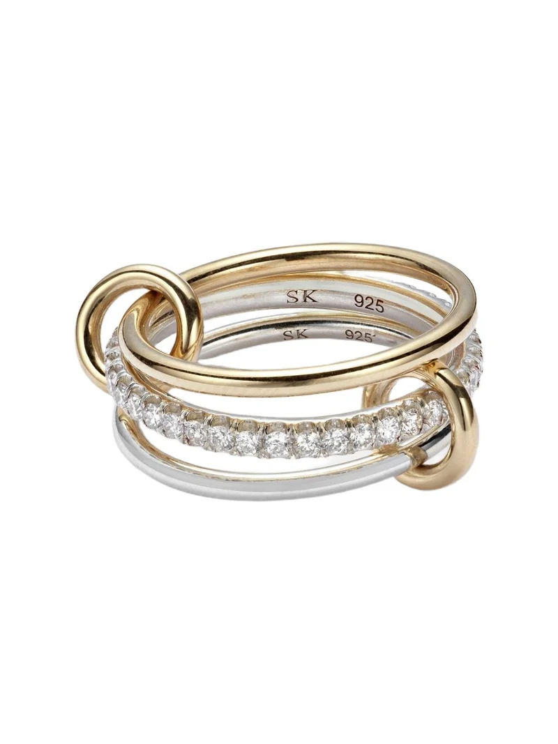 Tigris SG 18kt gold and sterling silver ring with diamonds Tigris SG 18kt gold and sterling silver ring with diamonds