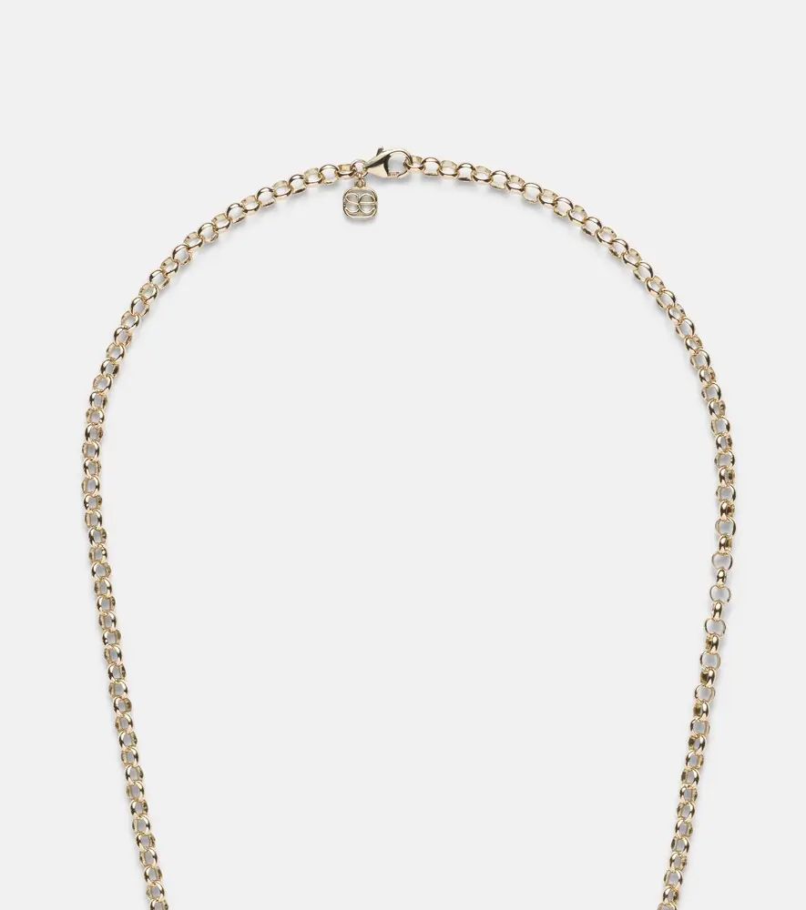 Sydney Evan 14kt gold charm necklace with diamonds | Thumbnail 2 Sydney Evan 14kt gold charm necklace with diamonds | Thumbnail 2
