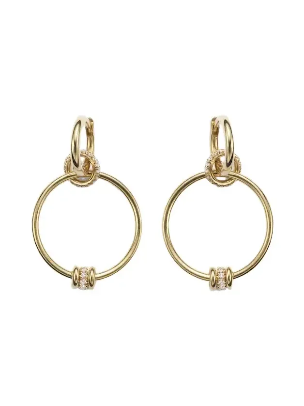 Asha 18kt gold hoop earrings with diamonds Asha 18kt gold hoop earrings with diamonds