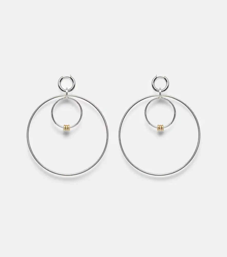 Spinelli Kilcollin Echo sterling silver and 18kt gold hoop earrings | Thumbnail 4