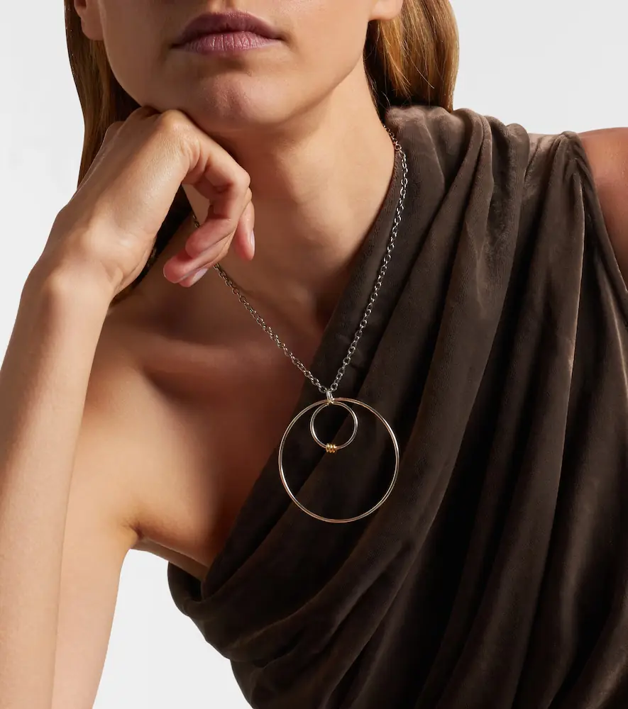 Spinelli Kilcollin Echo sterling silver and 18kt gold hoop earrings | Thumbnail 6