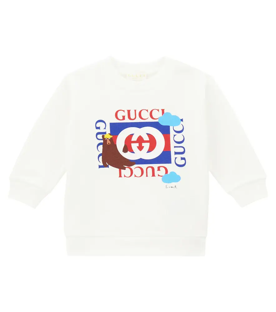 Gucci Kids x Euan Roberts baby cotton fleece sweatshirt | Image 1 Gucci Kids x Euan Roberts baby cotton fleece sweatshirt | Image 1