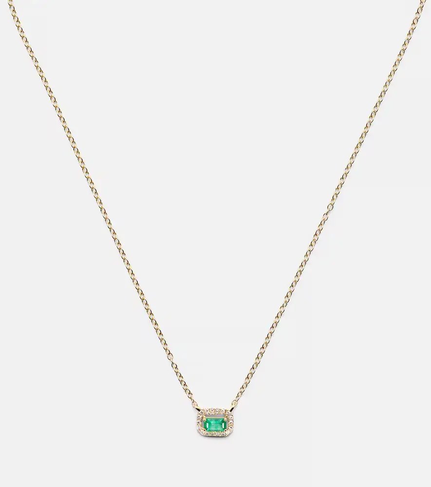 Shay Jewelry 18kt gold pendant necklace with emerald and diamonds | Thumbnail 3 Shay Jewelry 18kt gold pendant necklace with emerald and diamonds | Thumbnail 3