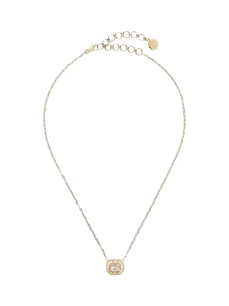 Illusion 18kt gold pendant necklace with diamonds Illusion 18kt gold pendant necklace with diamonds
