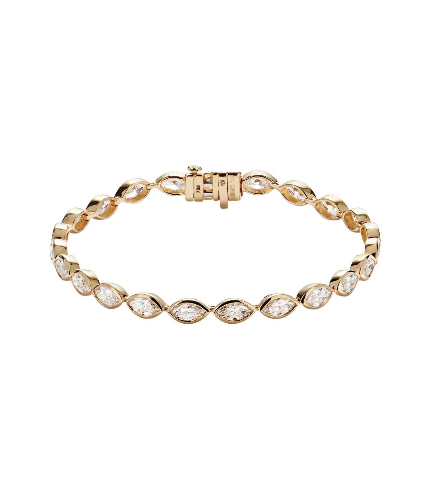 18kt gold tennis bracelet with diamonds 18kt gold tennis bracelet with diamonds