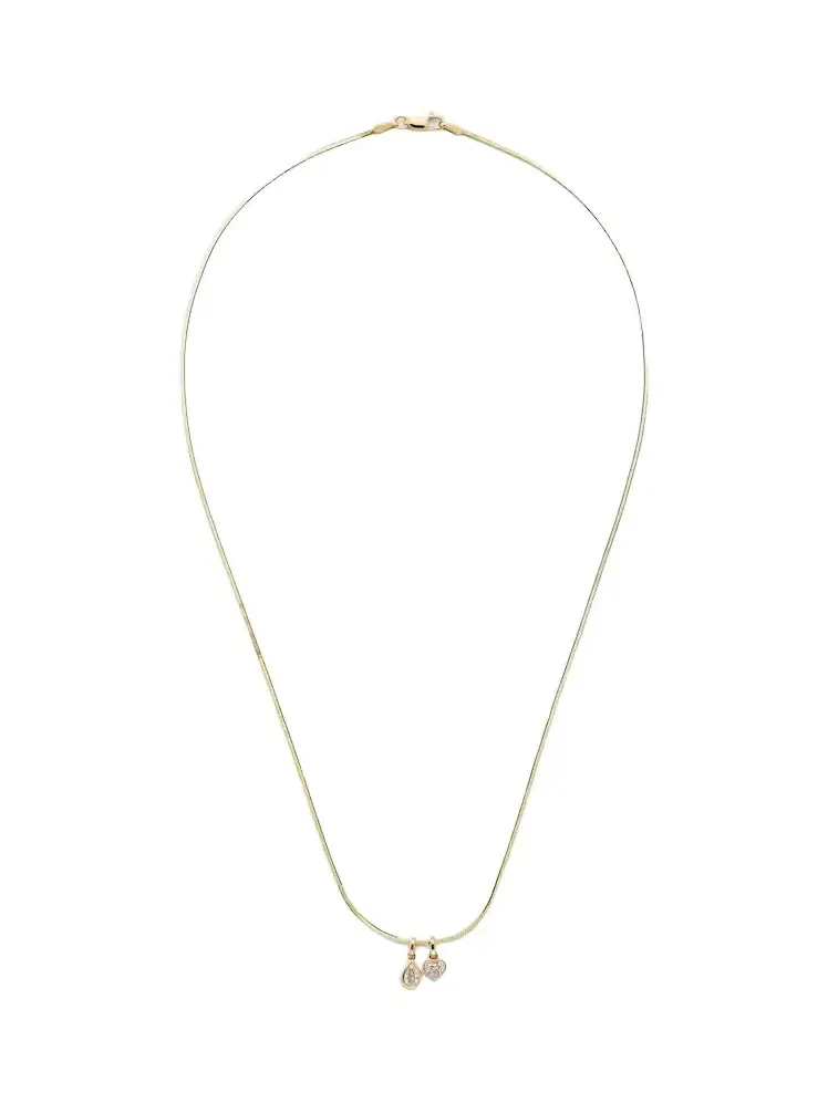 14kt gold pendant necklace with diamonds