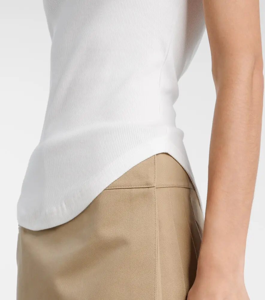 Courrèges Courrèges Buckle 90's ribbed-knit cotton tank top | Thumbnail 3 Courrèges Courrèges Buckle 90's ribbed-knit cotton tank top | Thumbnail 3