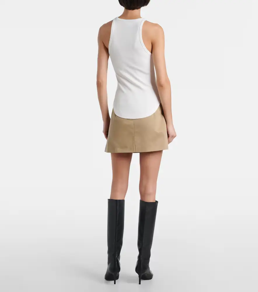 Courrèges Courrèges Buckle 90's ribbed-knit cotton tank top | Thumbnail 4 Courrèges Courrèges Buckle 90's ribbed-knit cotton tank top | Thumbnail 4