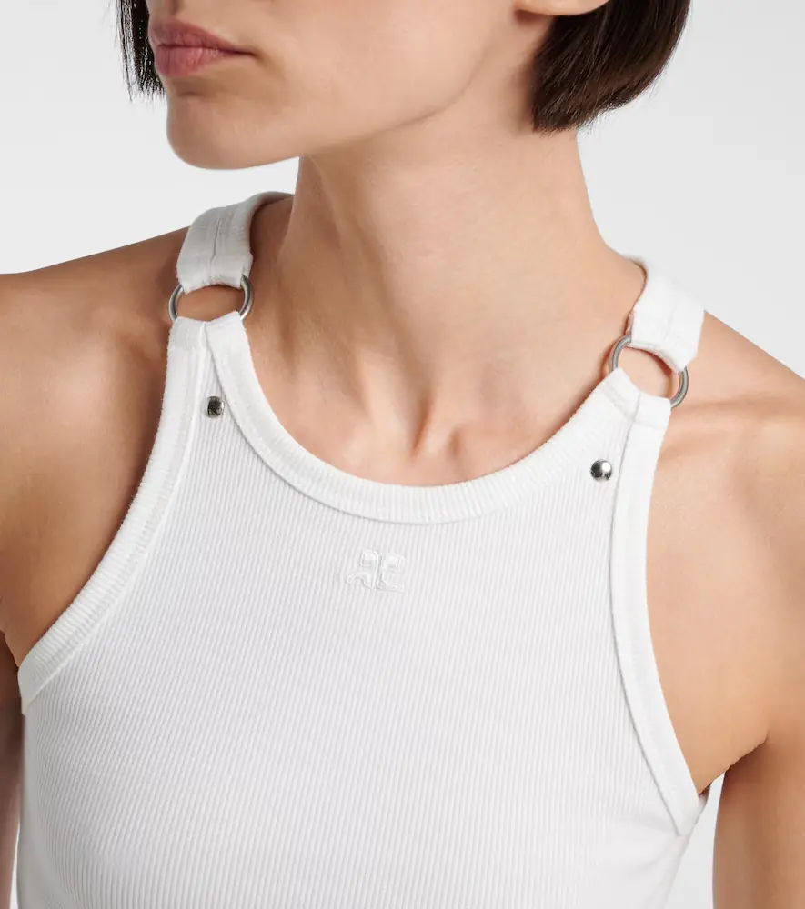 Courrèges Courrèges Buckle 90's ribbed-knit cotton tank top | Thumbnail 5 Courrèges Courrèges Buckle 90's ribbed-knit cotton tank top | Thumbnail 5