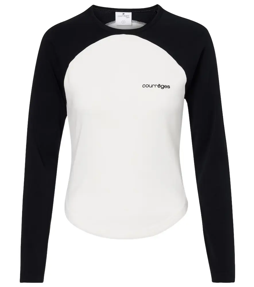Courreges Courrèges Circle Contrast cotton jersey T-shirt | Image 1 Courreges Courrèges Circle Contrast cotton jersey T-shirt | Image 1