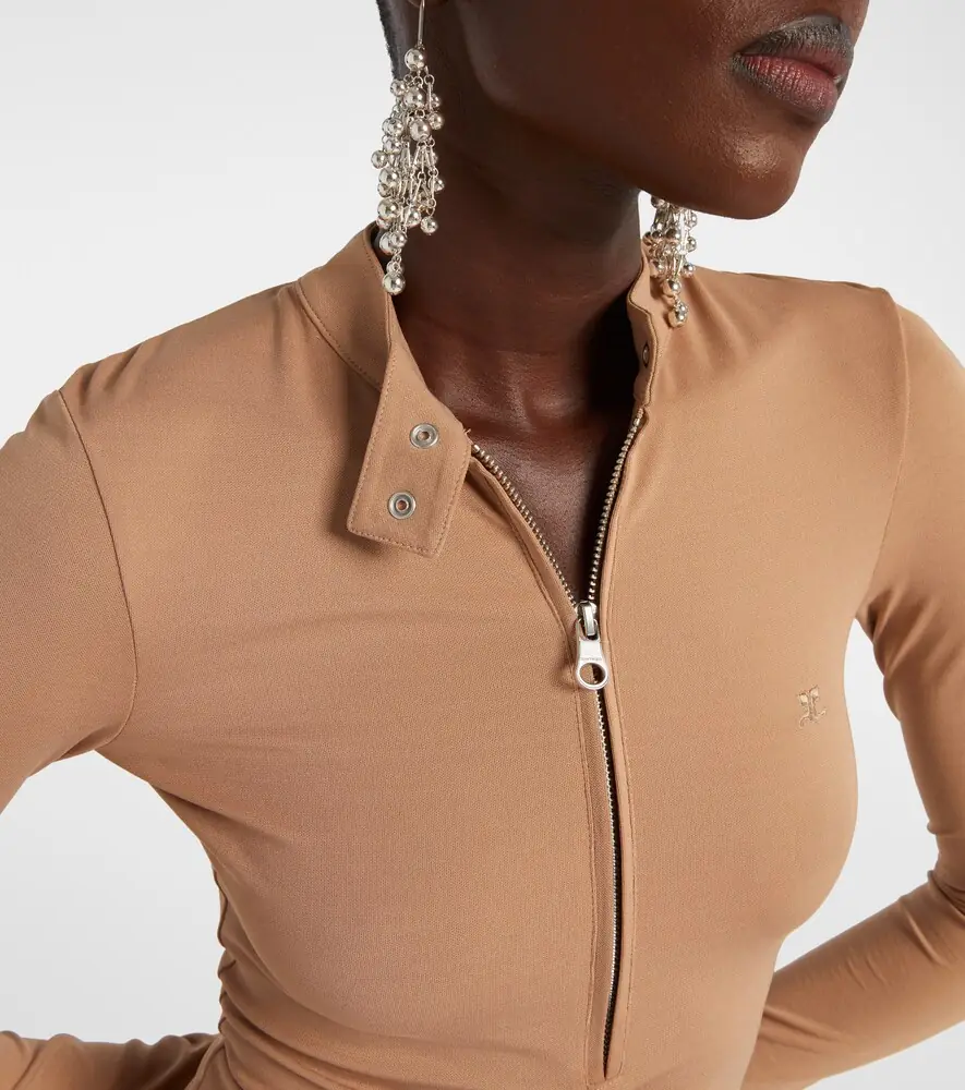 Courrèges Courrèges Biker crêpe jersey minidress | Thumbnail 4