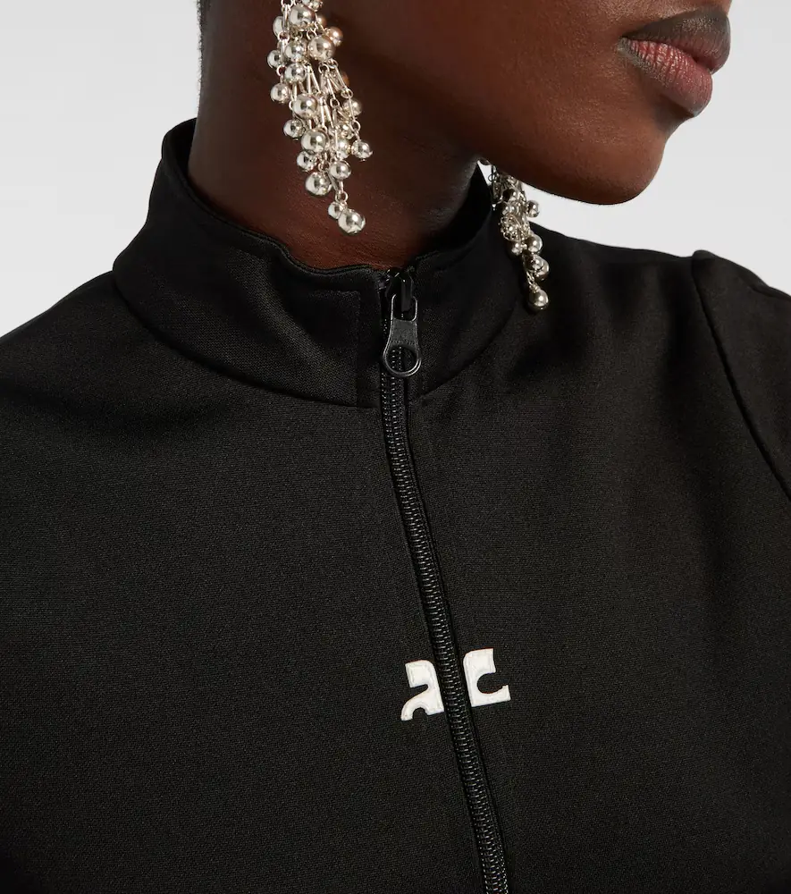 Courrèges Courrèges Interlock logo zip-up jersey top | Thumbnail 3 Courrèges Courrèges Interlock logo zip-up jersey top | Thumbnail 3