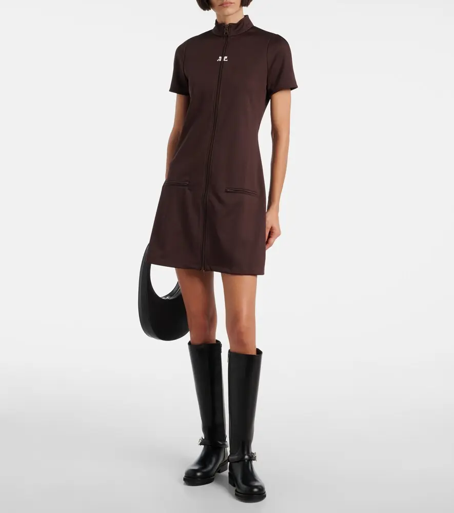 Courrèges Courrèges Interlock jersey zip-up minidress | Thumbnail 2 Courrèges Courrèges Interlock jersey zip-up minidress | Thumbnail 2