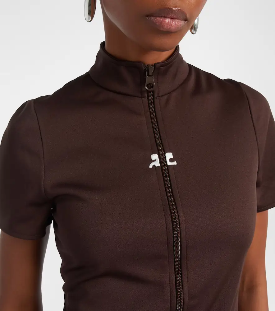 Courrèges Courrèges Interlock jersey zip-up top | Thumbnail 2 Courrèges Courrèges Interlock jersey zip-up top | Thumbnail 2