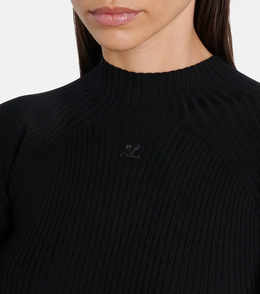 Courrèges Courrèges Ribbed-knit jersey mini dress | Thumbnail 4 Courrèges Courrèges Ribbed-knit jersey mini dress | Thumbnail 4