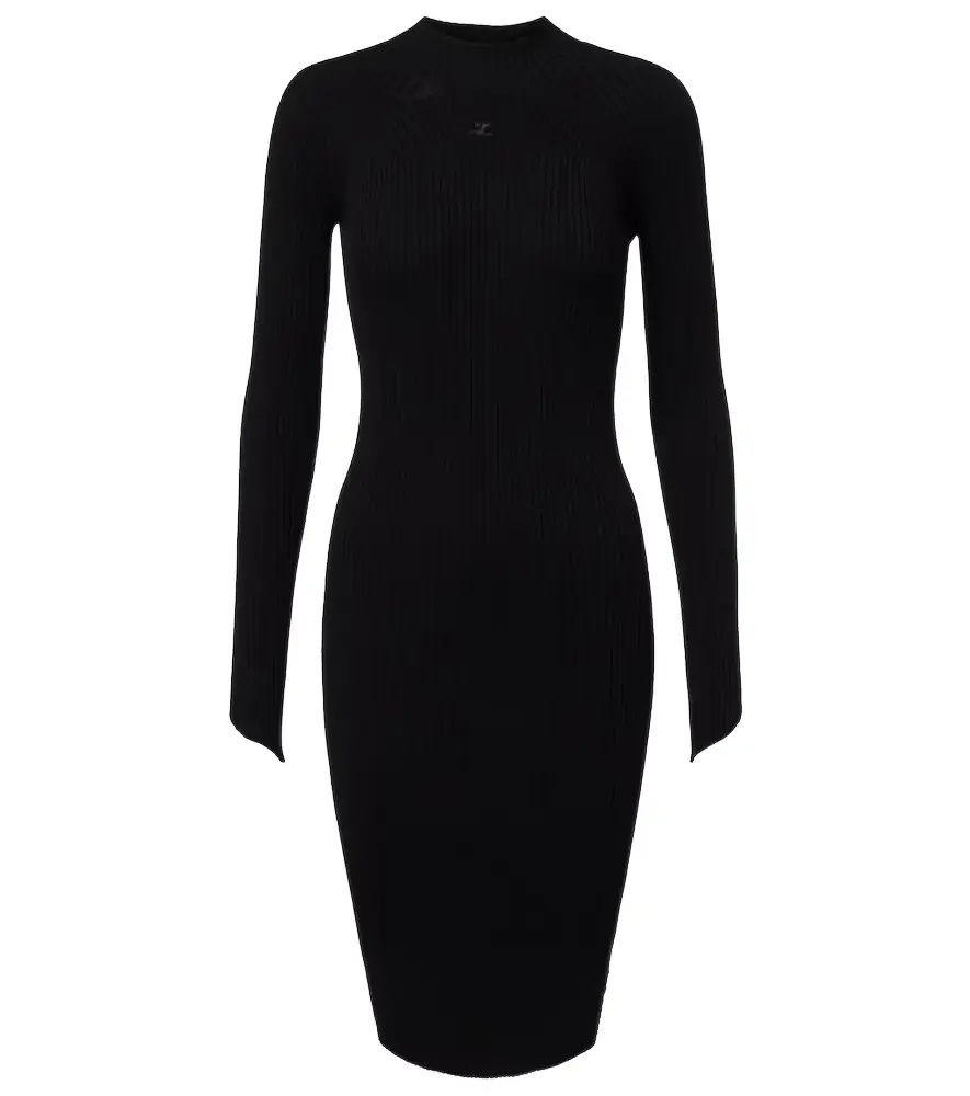 Courreges Courrèges Ribbed-knit jersey mini dress | Image 1 Courreges Courrèges Ribbed-knit jersey mini dress | Image 1