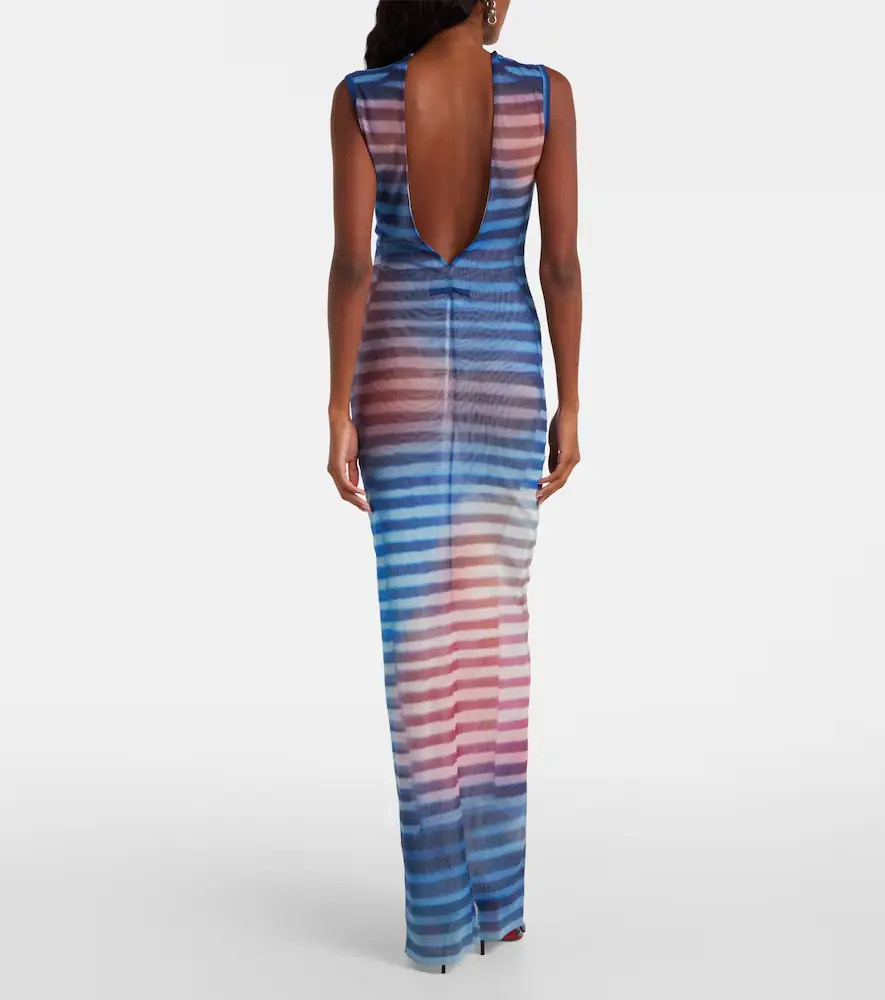 Jean Paul Gaultier Air striped tulle maxi dress | Thumbnail 2 Jean Paul Gaultier Air striped tulle maxi dress | Thumbnail 2