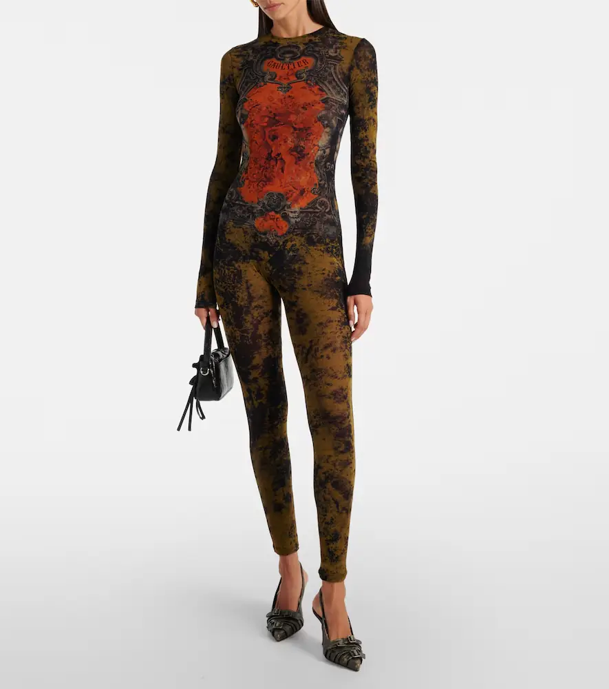 Jean Paul Gaultier Médallion printed mesh catsuit | Thumbnail 2
