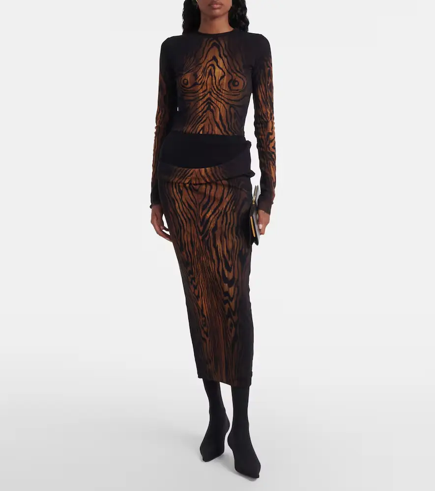 Jean Paul Gaultier Wood trompe l'ail tulle top | Thumbnail 3 Jean Paul Gaultier Wood trompe l'ail tulle top | Thumbnail 3