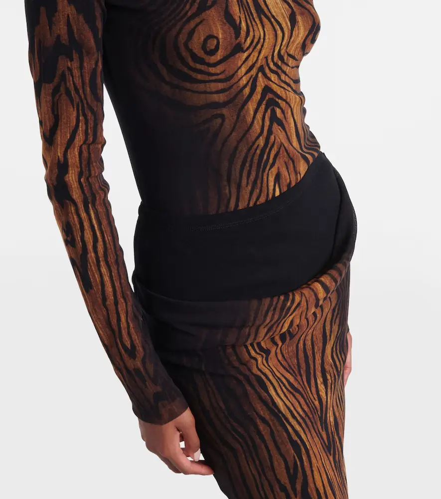 Jean Paul Gaultier Wood trompe l'ail tulle midi skirt | Thumbnail 4 Jean Paul Gaultier Wood trompe l'ail tulle midi skirt | Thumbnail 4