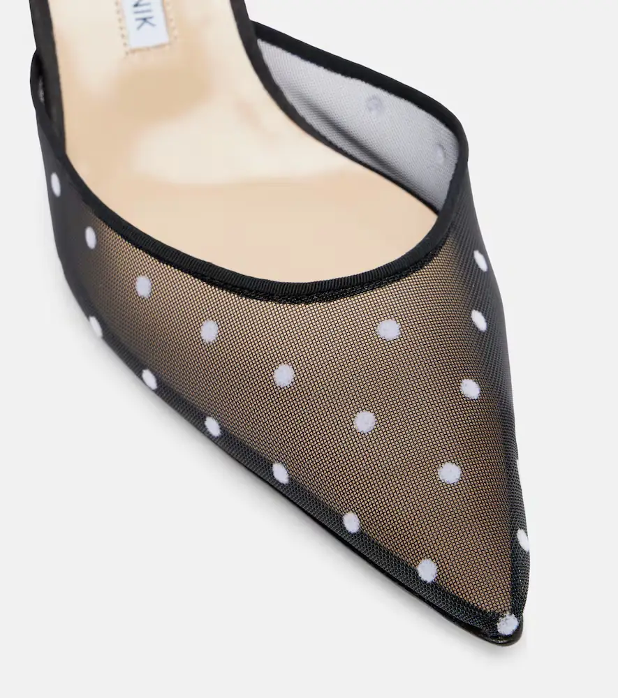 Manolo Blahnik Carolyne 50 polka-dot mesh slingback pumps | Thumbnail 3 Manolo Blahnik Carolyne 50 polka-dot mesh slingback pumps | Thumbnail 3