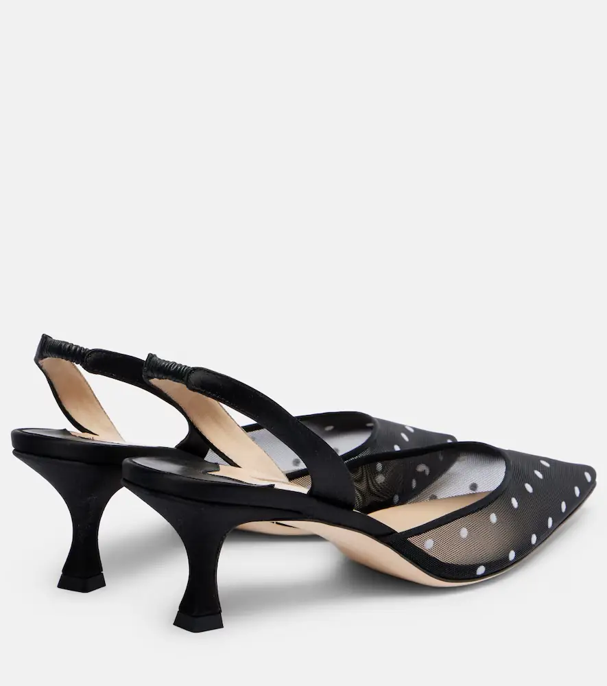 Manolo Blahnik Carolyne 50 polka-dot mesh slingback pumps | Thumbnail 4 Manolo Blahnik Carolyne 50 polka-dot mesh slingback pumps | Thumbnail 4