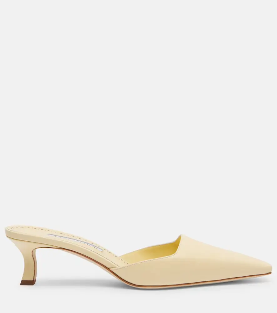 Manolo Blahnik Moiramu leather mules | Thumbnail 2