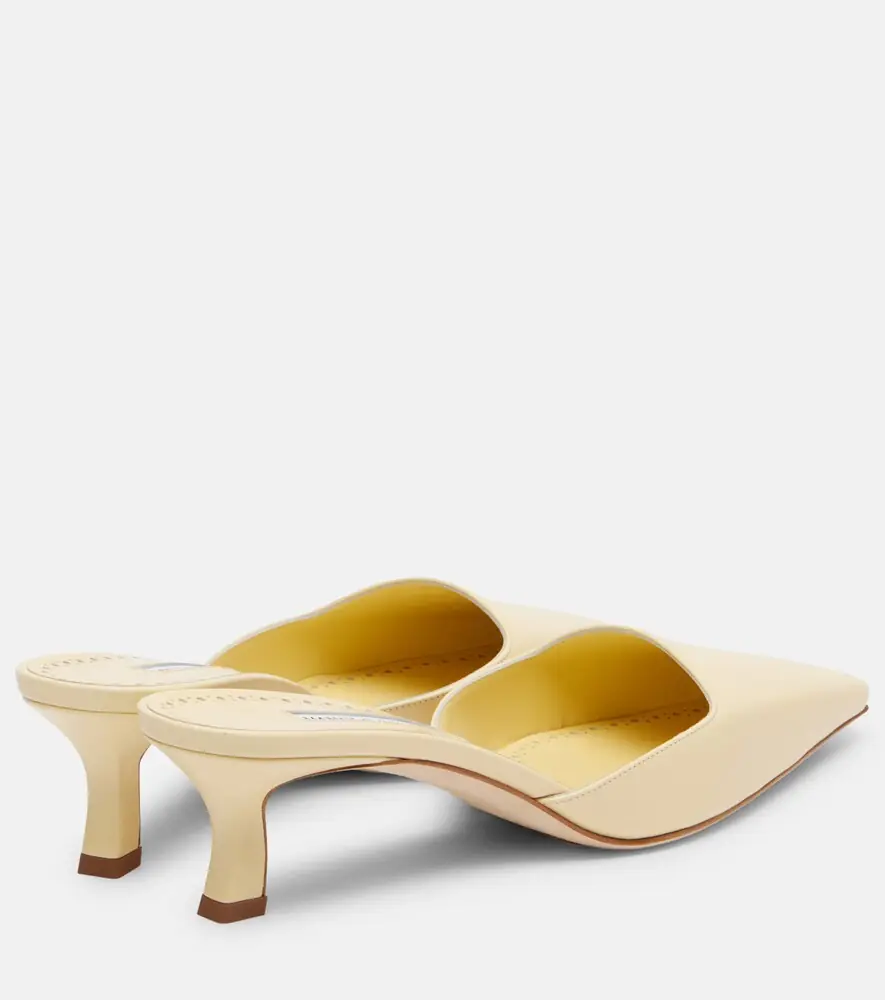 Manolo Blahnik Moiramu leather mules | Thumbnail 4