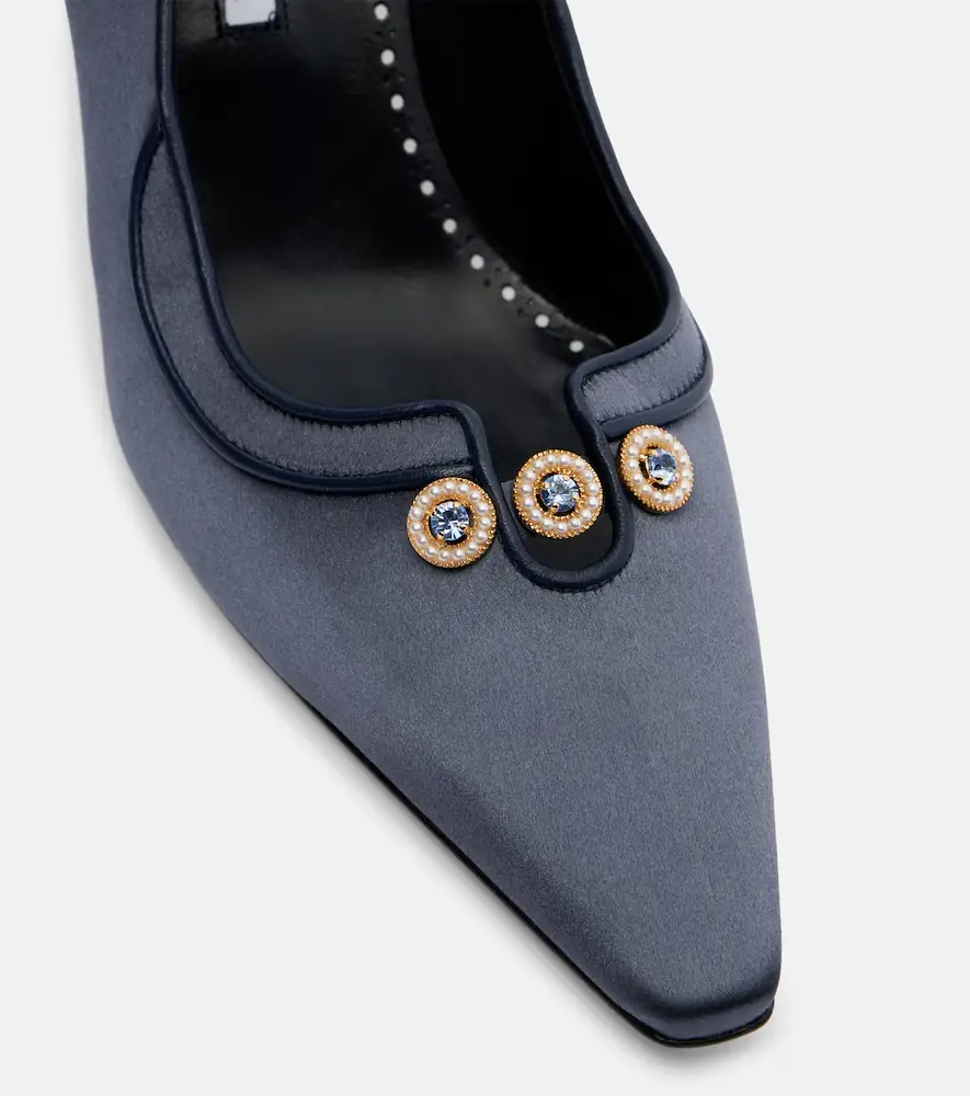 Manolo Blahnik Amala 70 embellished satin pumps | Thumbnail 2 Manolo Blahnik Amala 70 embellished satin pumps | Thumbnail 2