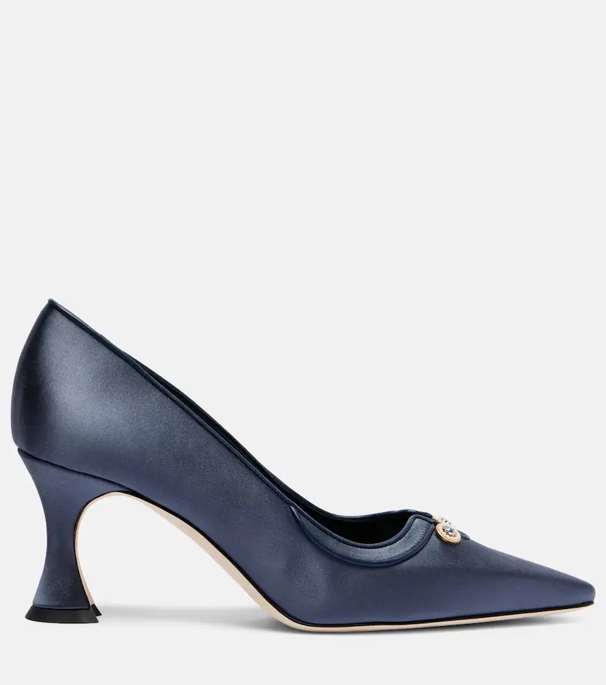 Manolo Blahnik Amala 70 embellished satin pumps | Thumbnail 3 Manolo Blahnik Amala 70 embellished satin pumps | Thumbnail 3